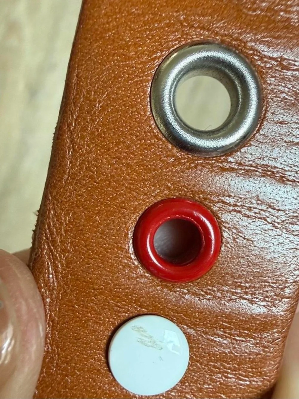 Isabel Marant Tan Leather Belt with Color Grommets